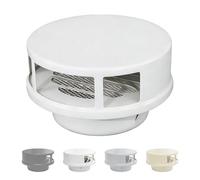 Rejilla De Ventilación Empotrar De Acero Inoxidable 304, ⌀ 70~200 Mm Cubierta De Ventilación Redonda Exterior, Rejilla De Ventilación Para Baño Cocina Tuberías De Conducto(White,180mm)