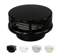 Rejilla De Ventilación Empotrar De Acero Inoxidable 304, ⌀ 70~200 Mm Cubierta De Ventilación Redonda Exterior, Rejilla De Ventilación Para Baño Cocina Tuberías De Conducto(Black,120mm)