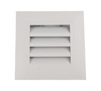 Rejilla de ventilación fija de aluminio para mejorar el flujo de aire y gestión ambiental del aire en áticos, cobertizos, paredes, aleros (150 x 150 mm)