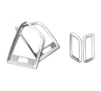 Rejilla De Ventilación Frontal para Volvo para XC60 LHD Accesorios Interiores Embellecedor De Marco Ventilación para Salida Aire Acondicionado Salpicadero Coche Acero Inoxidable(4 Pieces)