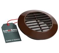 Rejilla de ventilación Kotarbau ⌀100 mm redonda con brida, color marrón, protección contra insectos, rejilla de lamas, rejilla de ventilación, conexión de tubo, rejilla de ventilación, ventilación