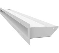 Rejilla de ventilación KRATKI Air | Rejilla de Aire Caliente 6 x 100 cm | Blanco | Rejilla de Escape para ventilación de chimeneas | Entrada de Aire en un ángulo de 45 Grados