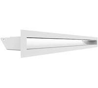 Rejilla de ventilación KRATKI Air | Rejilla de Aire Caliente 6 x 60 cm | Blanco | Rejilla de Escape para ventilación de chimeneas | Entrada de Aire en un ángulo de 45 Grados