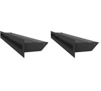 Rejilla de ventilación KRATKI Air | Rejilla de Aire Caliente 6 x 60 cm | Negro | Rejilla de Escape para ventilación de chimeneas | Entrada de Aire en un ángulo de 45 Grados (Paquete de 2)