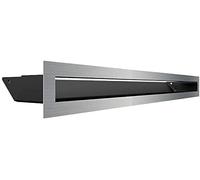 Rejilla de ventilación KRATKI Air | Rejilla de Aire Caliente 6 x 60 cm | Tierra | Rejilla de Escape para ventilación de chimeneas | Entrada de Aire en un ángulo de 45 Grados