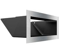 Rejilla de ventilación KRATKI Air | Rejilla de Aire Caliente 9 x 20 cm | Tierra | Rejilla de Escape para ventilación de chimeneas | Entrada de Aire en un ángulo de 45 Grados