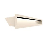 Rejilla de ventilación KRATKI Air | Rejilla de Aire Caliente 9 x 60 cm | Blanco | Rejilla de Escape para ventilación de chimeneas | Entrada de Aire en un ángulo de 45 Grados