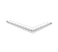 Rejilla de ventilación KRATKI Air | Rejilla para Chimenea de Esquina Izquierda 766 x 547 x 60 mm | Blanco | Rejilla de Escape para ventilación de chimeneas