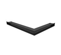 Rejilla de ventilación KRATKI Air | Rejilla para Chimenea de Esquina Izquierda 766 x 547 x 60 mm | Negro | Rejilla de Escape para ventilación de chimeneas