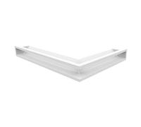 Rejilla de ventilación KRATKI Air | Rejilla para Chimenea de Esquina Izquierda 766 x 547 x 90 mm | Blanco | Rejilla de Escape para ventilación de chimeneas