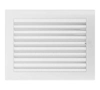 Rejilla de ventilación KRATKI con persianas (Lamas) | 22 x 30 cm | Blanco | Rejilla de Escape para ventilación de chimeneas | Resistente mecánicamente y al sobrecalentamiento