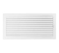 Rejilla de ventilación KRATKI con persianas (lamas) | 22 x 45 cm | Blanco | Rejilla de escape para ventilación de chimeneas | resistente mecánicamente y al sobrecalentamiento