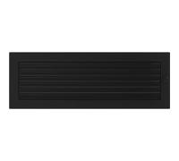 Rejilla de ventilación KRATKI rejilla de chimenea 17cm x 49cm negra con persianas