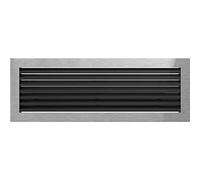 Rejilla de ventilación KRATKI Rejilla de Chimenea Fresca 17cm x 49cm Cerrada