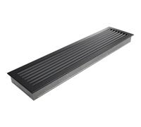 Rejilla de ventilación KRATKI rejilla de chimenea FRESCA 17cm x 70cm grafito
