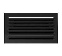 Rejilla de ventilación KRATKI rejilla de chimenea FRESH 17cm x 17cm negro