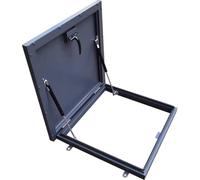 Rejilla de ventilación manual de aleación de aluminio para tragaluz, mantenimiento de la escotilla, cubierta de acceso para el techo del ático y el sótano (70 x 50 cm) y resistente a la intemperie