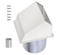 Rejilla de ventilación montada en la pared de 4 pulgadas, acero pesado, fácil instalación, mejora el intercambio de aire, ventilación de pared de acero para uso comercial