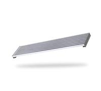 Rejilla de Ventilación para Horno o Frigorífico Inox - Ideal para Todo Tipo de Muebles de Cocina de 60 cm de Ancho - Medidas 59,8 x 12,4 cm - Rejilla de Aluminio con 7 lamas - Color Gris - Harte