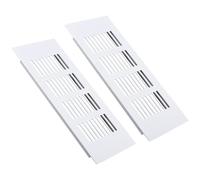 Rejilla de ventilación para paredes, Cubierta de rejilla ventilación blanca, 60x(150-600) mm, paquete 2 for armario(2pcs,60x400mm)