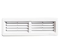 Haco Rejilla de ventilación para puerta 220×55 mm – Plástico ASA blanca, para baño y cocina