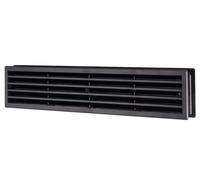 Rejilla de ventilación para puerta (457 x 92 mm, plástico ABS), color negro