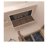 Rejilla de ventilación Rectangular con Lamas, Campana extractora/Ventilador con Puerta extraíble para Espacios reducidos y Yates (29 x 110 cm (11,4 x 110 cm)).