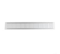 Rejilla de ventilación rectangular de aleación de aluminio para armarios y armarios, resistente y pulida (60 x 400 mm)