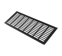 Rejilla de ventilación rectangular de aluminio de 150 mm para armarios, armarios y puertas de baño - Cubierta de ventilación, negro, 150 x 150 mm a 150 x 400 mm S (150 x 200 mm)