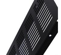 Rejilla de ventilación rectangular de aluminio de 150 x 150 mm, cubierta de ventilación negra, multiusos, para armario