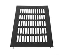 Rejilla de ventilación rectangular de aluminio para armario, 100 x 150 mm a 100 x 400 mm, color negro, paquete de 1 (100 x 225 mm)