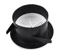 Rejilla de ventilación redonda ajustable, salida de ventilación de escape ABS, montaje en techo de pared de 75 mm, 100 mm, 125 mm, 150 mm, color blanco, cocina, baño, oficina (125 mm)