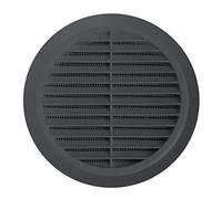 Rejilla de ventilación redonda antinsectos rejilla de ventilación anti-insectos plástico Diámetro 90 Mm Antracita
