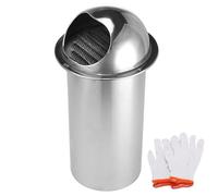 Rejilla de Ventilación Redonda con Malla, Cubierta de Ventilación de Acero Inoxidable 304 para Pared Extractor Cocina Baño(60x300mm)