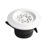 Rejilla de ventilación redonda con obturador para regular el flujo de aire y mosquitera para bloquear los desechos para su uso en varios conductos y aberturas de pared (75 mm)