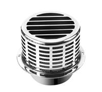 Rejilla De Ventilación Redonda, Cubierta De Tubo De Escape De Campana Extractora De Acero Inoxidable, Rejilla De Ventilación Redonda Resistente A La Intemperie(100MM-Cilíndrico)