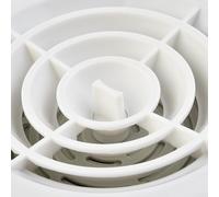 Rejilla de ventilación redonda de ABS ajustable para montaje en pared o techo, panel blanco fácil de limpiar para baño, cocina (100 mm)