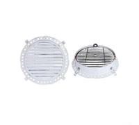Rejilla de ventilación redonda de ABS, rejilla de ventilación a presión con pantalla de malla para conductos de baño, cocina, techo o pared, cubierta integrada, 29 x 29 cm, ventilación fácil de