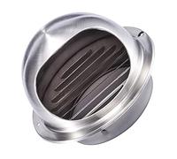 Rejilla De Ventilación Redonda De Acero Inoxidable, Campana Exterior Ventilación Del Aire Rejilla De Ventilación Con Malla De Pantalla, Ø 110/125/150/160 Mm, Para Cocina Ventilación ( Size : 110mm/4.3