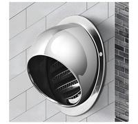 Rejilla de Ventilación Redonda de Acero Inoxidable de 60/100/150/180/200mm, Salida de Ventilación de Pared para Cocina, Baño, Exterior(6inch/150mm)