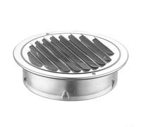 Rejilla de ventilación redonda de acero inoxidable de 70-300 mm, rejilla de ventilación redonda de metal, tubos de ventilación para uso doméstico o industrial (120 mm)