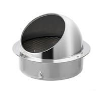 Rejilla de ventilación redonda de acero inoxidable para cocina, cubierta de campana de escape resistente a la intemperie, con protección contra insectos, 150 mm, 160 mm, 180 mm, 200 mm (D)