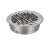 Rejilla de ventilación redonda de acero inoxidable para pared exterior, cubierta de ventilación de conducto de 70-300 mm para protección del flujo de aire contra insectos, metal resistente plateado