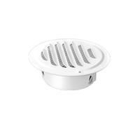 Rejilla de ventilación redonda de acero inoxidable para pared exterior de 70 mm, 80 mm, 100 mm, 150 mm, 200 mm, cubierta de ventilación de conducto con malla fina, color blanco