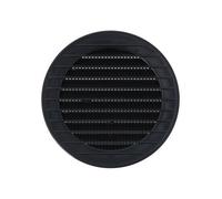 Rejilla de ventilación redonda empotrable con mosquitera fabricada en ABS de color gris antracita Ø10cm Ø12,7cm EDM