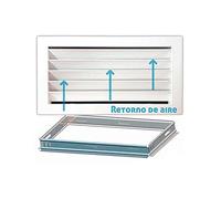 Rejilla de ventilación retorno blanco + Marco de montaje