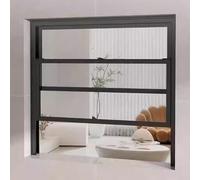 Rejilla de ventilación vertical de aluminio para ventana corrediza, vidrio templado, aislamiento acústico para casas móviles, gallineros, garajes, caravanas, (70 x 120 cm)