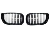 Rejilla Delantera 1 Par De Parrillas Delanteras De Coche, Parrilla De Capó De Doble Listón Negro Brillante Para Serie 3 E46 2002-2005, Parrilla De Carreras Delantera Parrilla