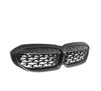 Rejilla Delantera 1 Par De Parrillas Delanteras De Diamante Para Serie 3 G20 G21 G28 2019-2021 Accesorios De Coche Estilo Meteor Delantera Parrilla(Black)