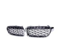 Rejilla Delantera 1 Par De Rejillas Cromadas De Riñón Para Serie 3 F30 F35 F31 2012-2018 Parrillas De Carreras Estilo Diamante Estilo Meteor Parrilla Frontal(Full Silver)